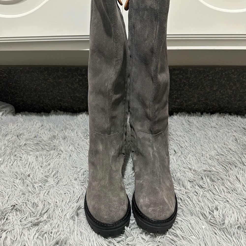 Gentle Soul By Kenneth Cole Gray Sipper Riding Boots Reg. $220.00